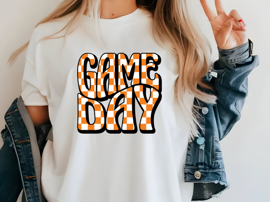 Orange checkered game day